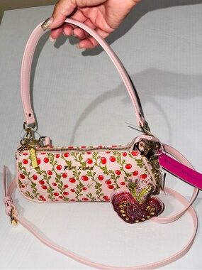 Betsey Johnson Pink XO minny  with Tomatoes Crossbody bnwt